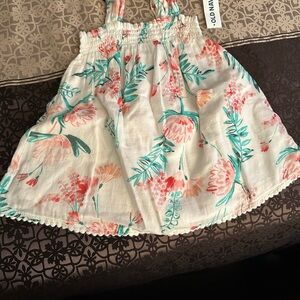 Old Navy Floral Kids Dress - White and Pink